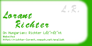 lorant richter business card